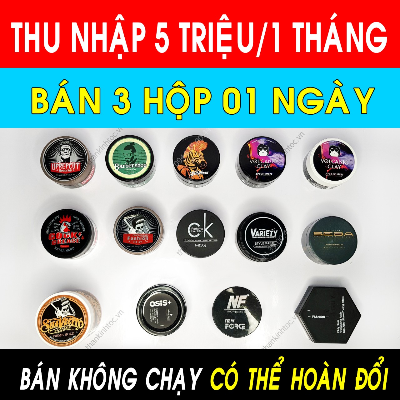 Keo xịt  Wax vuốt tóc nam cao cấp Sáp Clay giá rẻ nhất TPHCM   ThanKinhTocvn